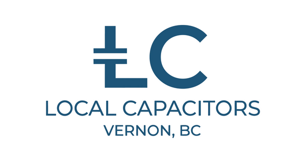 Logo of Local Capacitors with text 'Vernon, BC' on a white background